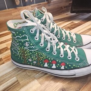 Green High-Top Kids Shoes